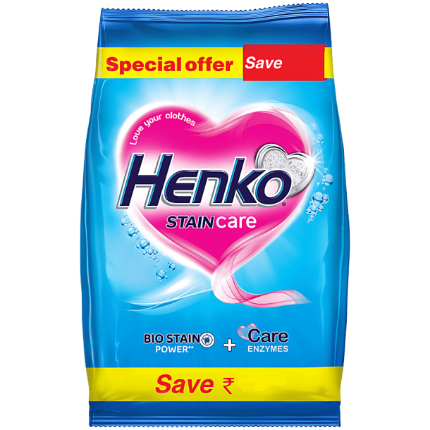 Henko Stain Care Detergent Powder, 1 kg Pouch