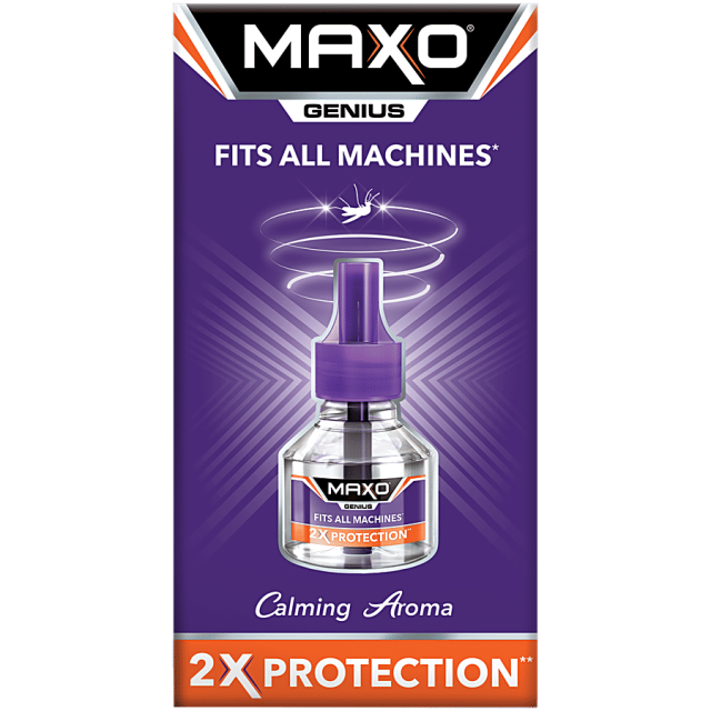 Maxo Genius Mosquito Repellent Liquid - 2X Protection, 45 ml