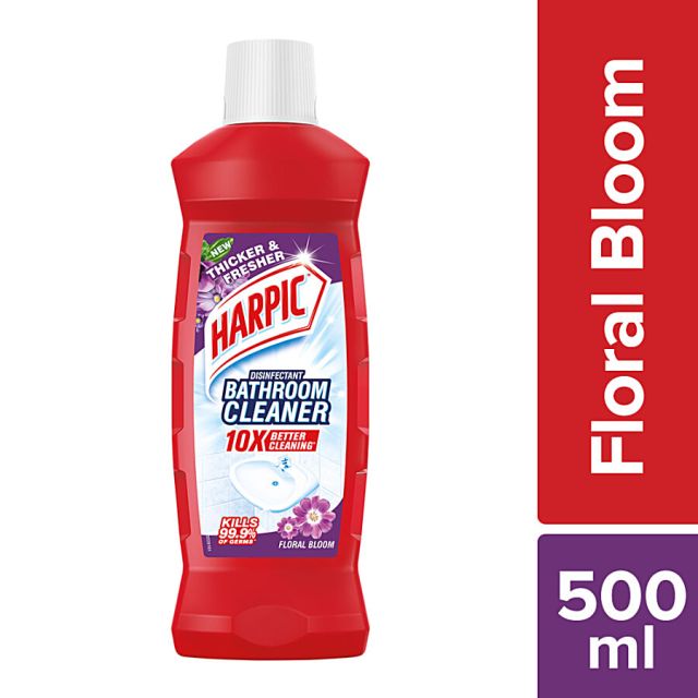 Harpic Disinfectant Bathroom Cleaner Liquid - Floral Bloom, 500 ml