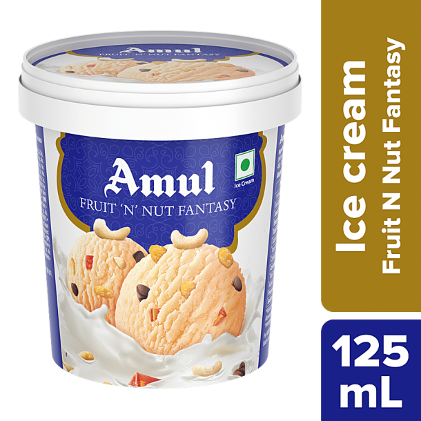 Amul Fruit  N  Nut Fantasy - Ice Cream, 125 ml Cup