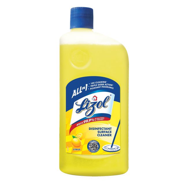 Lizol All In 1, Disinfectant Surface & Floor Cleaner Citrus Liquid (500 ml)