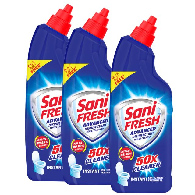 Sani fresh Ultrashine Toilet Cleaner - 1.56 l Extra Strong Extra Clean, 520 Ml (Buy 2 get 1 free)