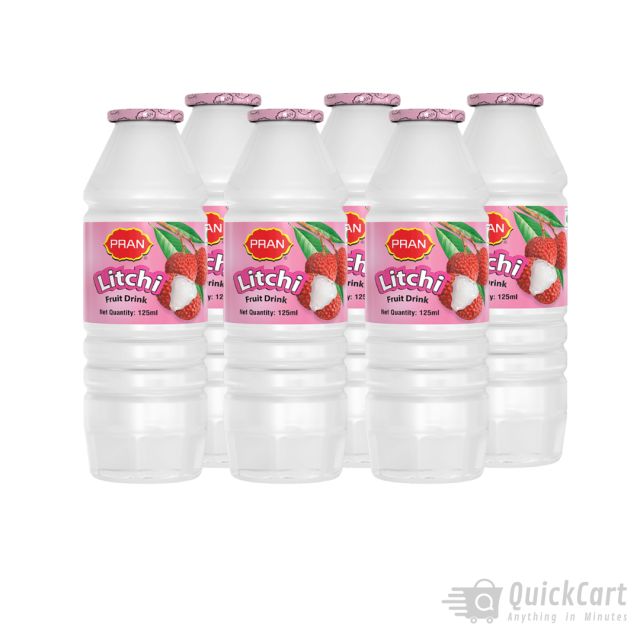 Pran Litchi Fruit Juice - Pack of 6