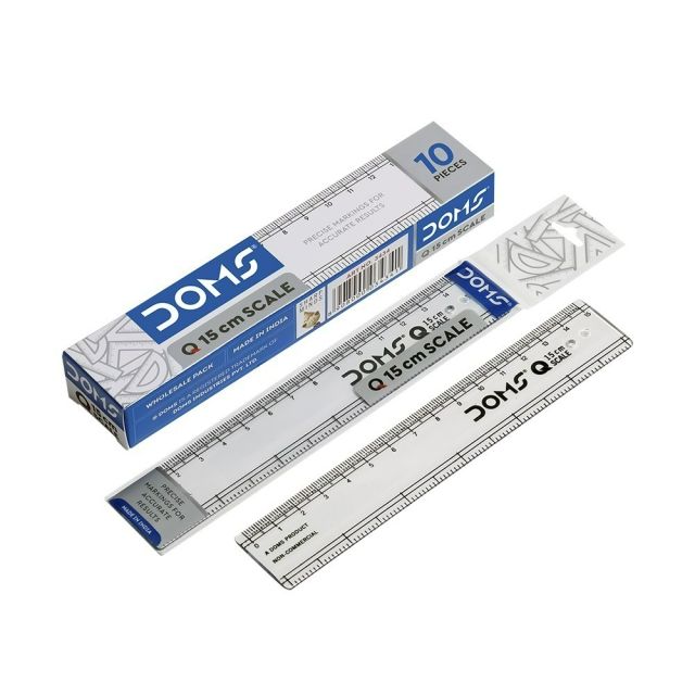 DOMS Q Series 15cm Transparent Scale