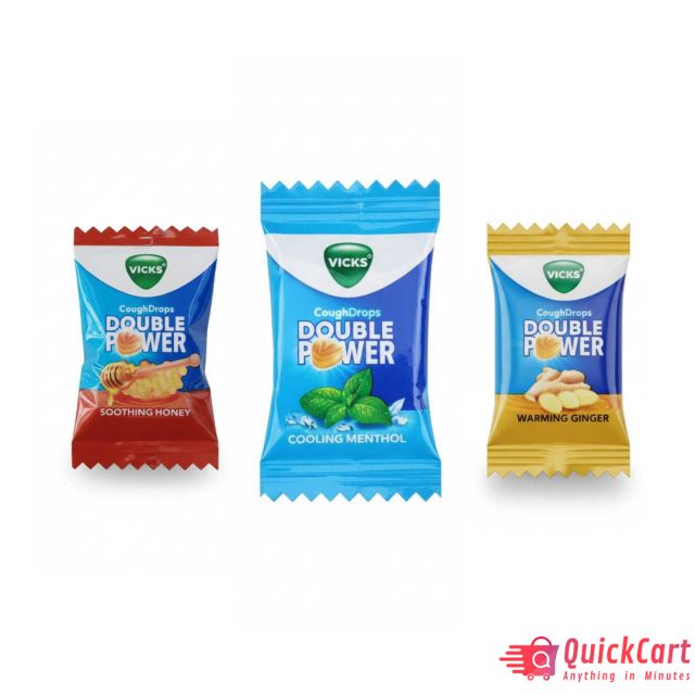 VICKS COUGH DROPS DOUBLE POWER MIX FLAVOUR.