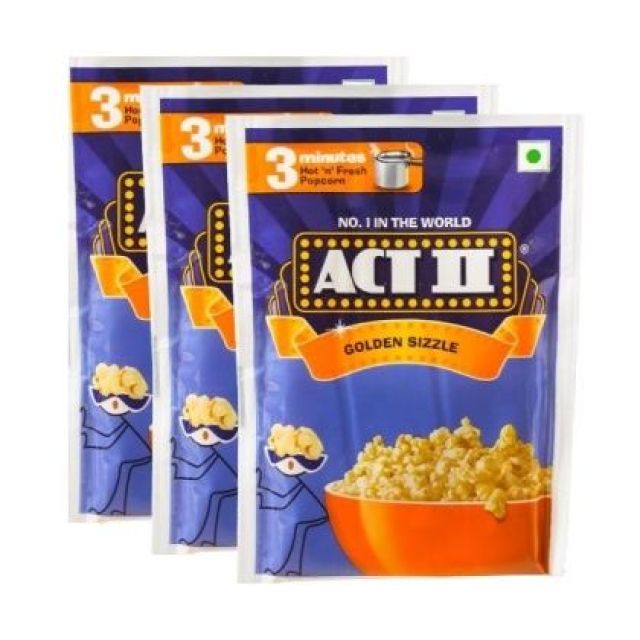ACT II POPCORN GOLDEN SIZZLE 3 Pack