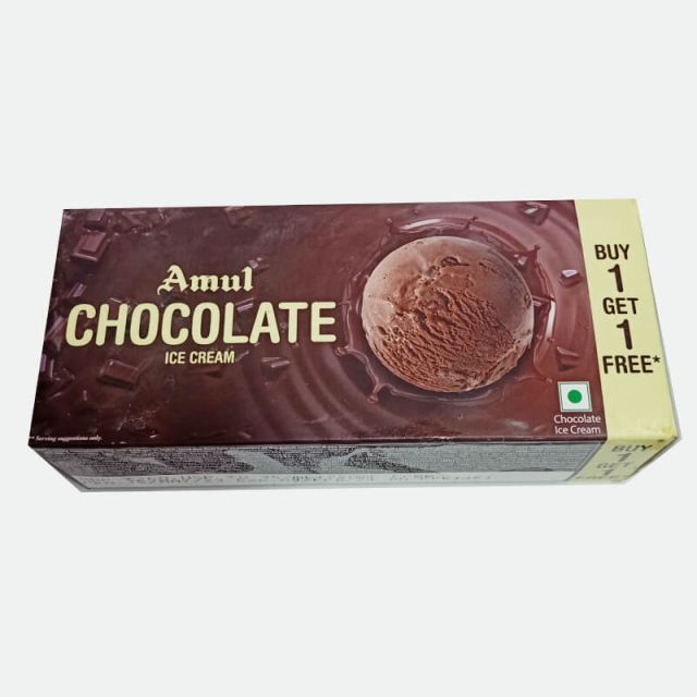 Amul Chocolate Ice Cream, 750ml (Buy 1 Get 1)