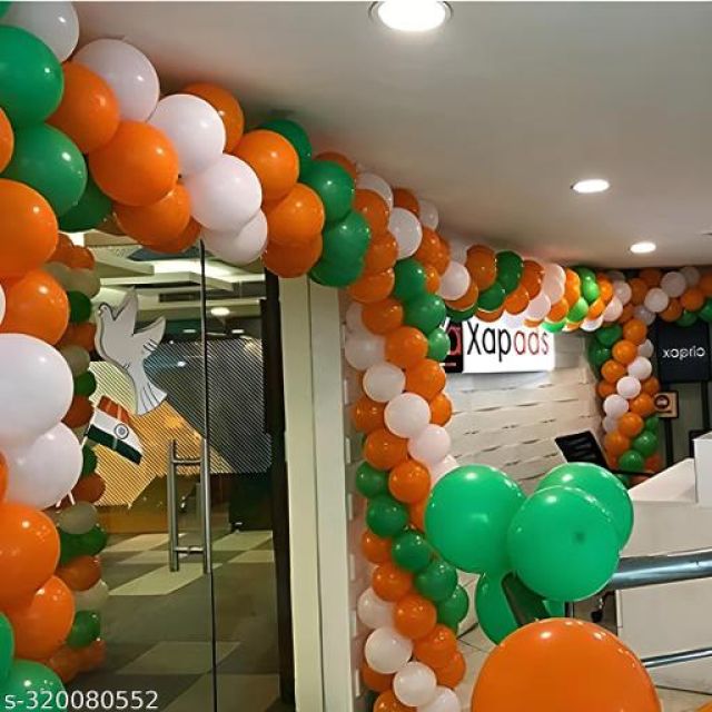 15 AUGUST CELEBRATION TIRANGA COLOR BALLOONS