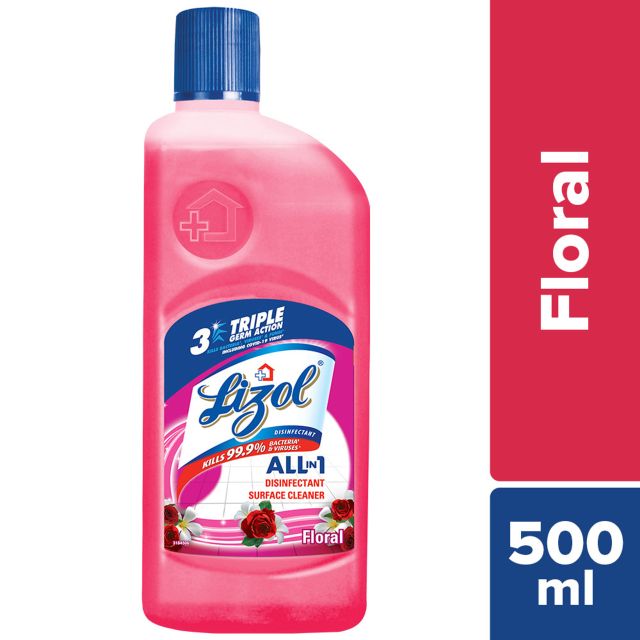 Lizol Disinfectant Surface & Floor Cleaner Liquid - Floral, 500 ml