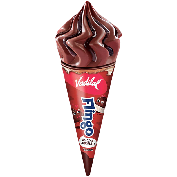 Vadilal Flingo Belgian Chocolate Ice Cream Cone, 120 ml