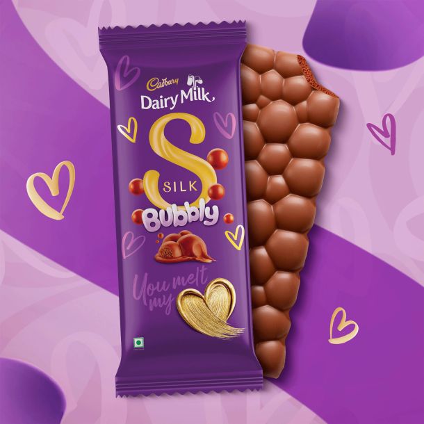 Cadbury Dairy Milk Silk Bubbly Chocolate Bar Valentine's Gift Pack 46g