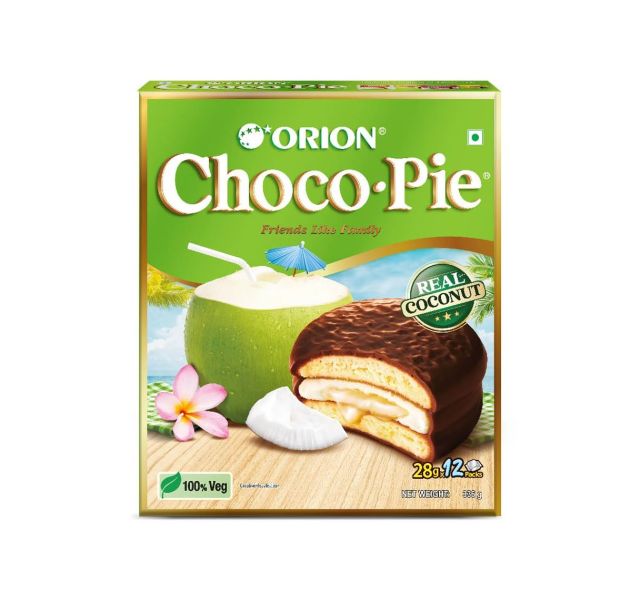 ORION Choco Pie Coconut - Chocolate Coated Soft Biscuit 1 Pcs