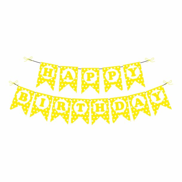 Happy Birthday Polka Dots – Reusable Party Decoration for Birthday Celebration
