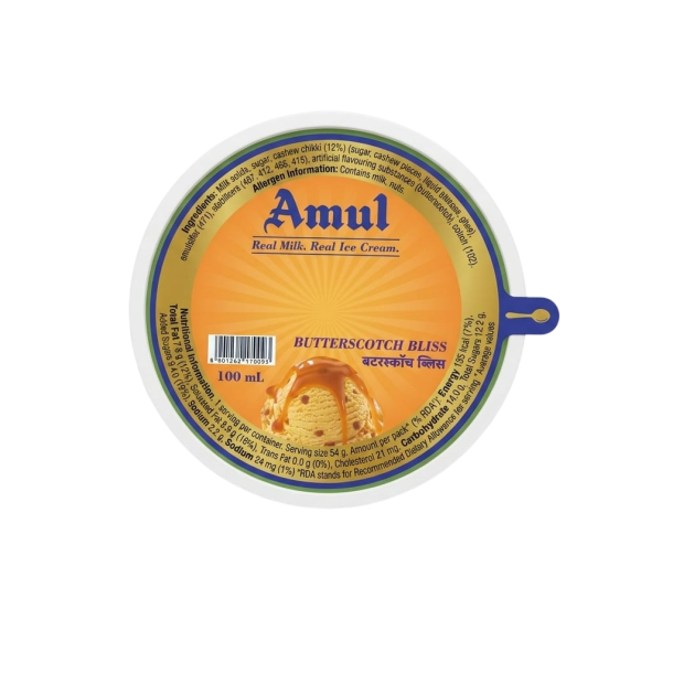 Amul Butterscotch Bliss Ice Cream, 100 ml