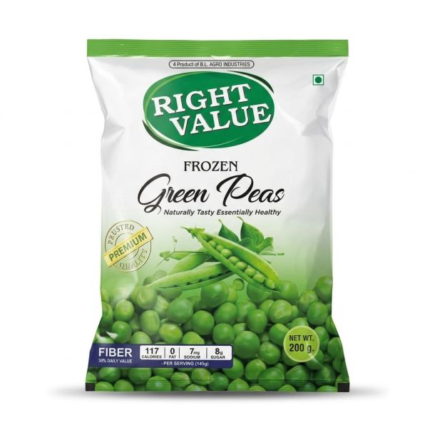 Right Value Frozen Green Peas (Matar) 200g
