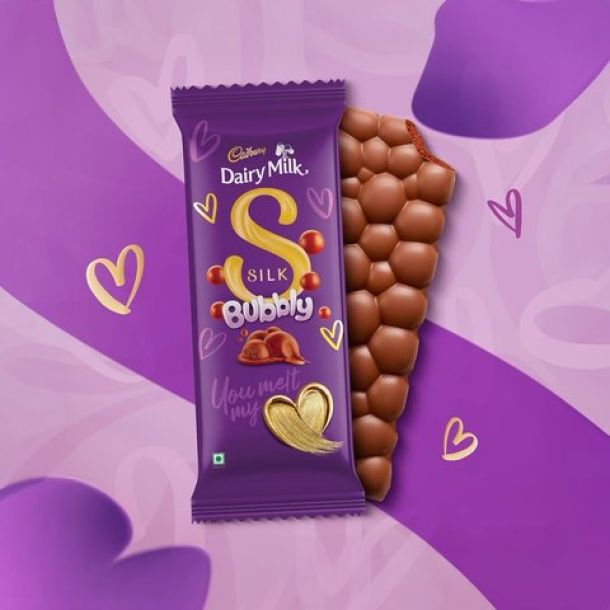 Cadbury Dairy Milk Silk Valentine Bubbly Milk Chocolate Bar 112 g
